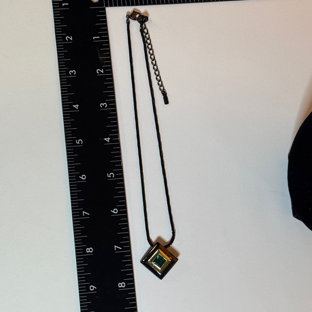 YSL Saint Laurent Black and Gold Geometric Necklace extremely beautiful - Picture 13 of 13
